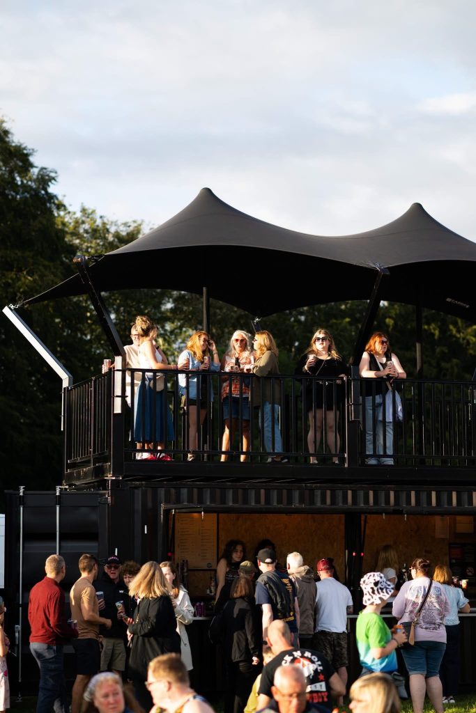 The viewing deck looking out over the arena