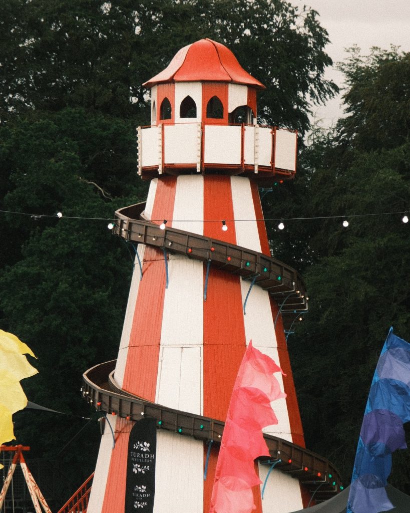 The helter skelter on the festival site
